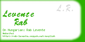 levente rab business card